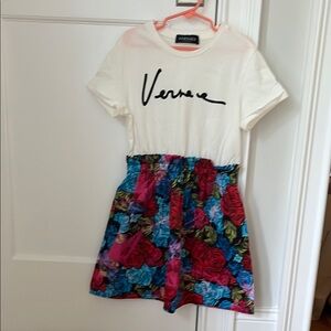 Versace White Cream Casual Raglan Dress